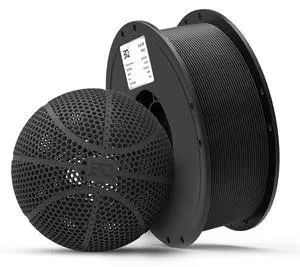PLA-HR Flexible 3D Printer Filament Specifically for Printing Airless Basketballs, 1.75mm 1KG Spool (2.2lbs), Flexi Tough Filament Compatible with Most FDM 3D Printer (Black) PLA-HR Flexible 3D Printer Filament Specifically for Printing Airless Basketballs, 1.75mm 1KG Spool (2.2lbs), Flexi Tough Filament Compatible with Most FDM 3D Printer (Black)