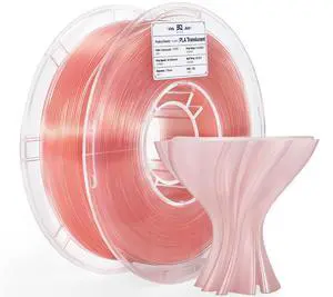 PLA Translucent 3D Printer Filament 1.75mm 1KG Spool (Sakura Pink) | NatureWorks Ingeo, Neatly Wound&Transparency Adjustable Clear PLA For Bambu-Lab, Creality, Anycubic, Most FDM 3D Printers PLA Translucent 3D Printer Filament 1.75mm 1KG Spool (Sakura Pink) | NatureWorks Ingeo, Neatly Wound&Transparency Adjustable Clear PLA For Bambu-Lab, Creality, Anycubic, Most FDM 3D Printers