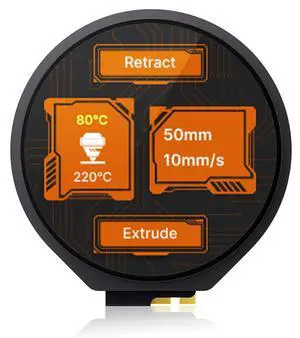 KNOMI 2 UI Mini Multi-Color Touch Screen Display 1.28inch Upgrade BTT EBB SB2209/SB2240 CAN for Voron StealthBurner (NOT for P1/X1/A1) Support Klipper OTA Firmware Updates KNOMI 2 UI Mini Multi-Color Touch Screen Display 1.28inch Upgrade BTT EBB SB2209/SB2240 CAN for Voron StealthBurner (NOT for P1/X1/A1) Support Klipper OTA Firmware Updates
