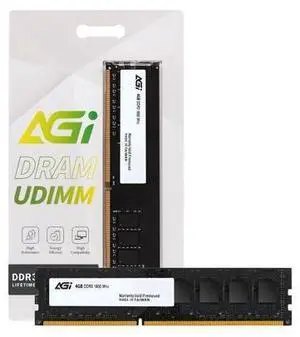 AGI UD128 4GB DDR3 UDIMM 1600MHz CL11, 240-pin for Desktop Memory Model RAM Module Upgrade AGI160004UD128 AGI UD128 4GB DDR3 UDIMM 1600MHz CL11, 240-pin for Desktop Memory Model RAM Module Upgrade AGI160004UD128