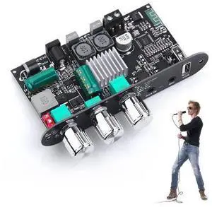 Bluetooth5.3 Mini Amplifier Board 100W Mono Power Amp with TWS Box, Karaoke Audio Amps Module with Boost for Home/Outdoor DIY Speakers, DC 9-24V, MIC and Reverb, Supports BT/USB/AUX Inputs Bluetooth5.3 Mini Amplifier Board 100W Mono Power Amp with TWS Box, Karaoke Audio Amps Module with Boost for Home/Outdoor DIY Speakers, DC 9-24V, MIC and Reverb, Supports BT/USB/AUX Inputs