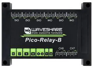 Waveshare Industrial 8-Channel Relay Module for Raspberry Pi Pico Power Supply Isolation Photocoupler Isolation Waveshare Industrial 8-Channel Relay Module for Raspberry Pi Pico Power Supply Isolation Photocoupler Isolation