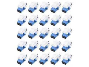 Xunsomten -25pcs SC/UPC Fiber Coupler Keystone Jack Module for Patch Board and Wall Panel Fiber Cable Adapter SC Singlemode Xunsomten -25pcs SC/UPC Fiber Coupler Keystone Jack Module for Patch Board and Wall Panel Fiber Cable Adapter SC Singlemode
