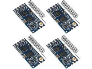 D-FLIFE 4pcs HC-12 433Mhz SI4463/SI4438 Wireless Serial Port Module 1000M Replace Bluetooth with Antenna D-FLIFE 4pcs HC-12 433Mhz SI4463/SI4438 Wireless Serial Port Module 1000M Replace Bluetooth with Antenna