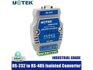 UOTEK RS-232 to RS-485 Converter Industrial Grade RS485 RS232 Adapter DB9 Connector with Isolation Surge & ESD Protection UT-502 Plug & Play UOTEK RS-232 to RS-485 Converter Industrial Grade RS485 RS232 Adapter DB9 Connector with Isolation Surge & ESD Protection UT-502 Plug & Play