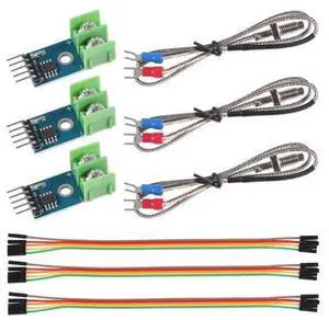 3 Sets DC 5V MAX6675 Module + K Type Thermocouple Temperature Sensor M6 for Arduino Raspberry Pi 3 Sets DC 5V MAX6675 Module + K Type Thermocouple Temperature Sensor M6 for Arduino Raspberry Pi