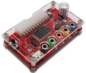 ATX 24 Pins Power Supply Breakout Board and Acrylic Case Kit Module Adapter Power Connector Support 3.3V/5V/12V 1.8V-10.8V(ADJ) ATX 24 Pins Power Supply Breakout Board and Acrylic Case Kit Module Adapter Power Connector Support 3.3V/5V/12V 1.8V-10.8V(ADJ)