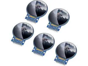 YELUFT 5pcs 1.28 Inch TFT LCD Display Module Round 240 x 240 Pixel RGB 65K Color GC9A01 Driver 4 Wire SPI Interface Self-Luminous Display Board for Arduino/Raspberry Pi/ESP32 (Pre-Soldered) YELUFT 5pcs 1.28 Inch TFT LCD Display Module Round 240 x 240 Pixel RGB 65K Color GC9A01 Driver 4 Wire SPI Interface Self-Luminous Display Board for Arduino/Raspberry Pi/ESP32 (Pre-Soldered)