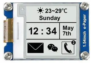 Waveshare 1.54inch E-Ink Display Module Compatible with Raspberry Pi 5/4B/3B/Zero/Zero W/Zero 2W/Pico/Pico W/Pico WH, 200x200 Resolution SPI Interface Supports Partial Refresh. Waveshare 1.54inch E-Ink Display Module Compatible with Raspberry Pi 5/4B/3B/Zero/Zero W/Zero 2W/Pico/Pico W/Pico WH, 200x200 Resolution SPI Interface Supports Partial Refresh.