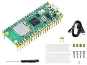Pre-Soldered Header Raspberry Pi Pico W, Built-in WiFi Support 2.4 GHZ Wi-Fi 4, Based on Official RP2040 Dual-Core Processor,Dual-core Arm Cortex M0+ ProcessorComes with Pico W Board and Case Pre-Soldered Header Raspberry Pi Pico W, Built-in WiFi Support 2.4 GHZ Wi-Fi 4, Based on Official RP2040 Dual-Core Processor,Dual-core Arm Cortex M0+ ProcessorComes with Pico W Board and Case