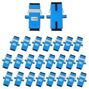 PklzNet 25PCS 10dB SC-UPC Flange Fiber Optical attenuators Single Mode, Female to Female singal Attenuation Connector Fixed Direct Insert Adapter PklzNet 25PCS 10dB SC-UPC Flange Fiber Optical attenuators Single Mode, Female to Female singal Attenuation Connector Fixed Direct Insert Adapter