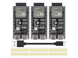 3PCS ESP32 S3 Development Board 2.4G WiFi BT Module Internet of Things ESP32-S3-WROOM-1 N16R8 MCU 44Pin 8M PSRAM with 1pc 50CM Type-C Cable Set 3PCS ESP32 S3 Development Board 2.4G WiFi BT Module Internet of Things ESP32-S3-WROOM-1 N16R8 MCU 44Pin 8M PSRAM with 1pc 50CM Type-C Cable Set