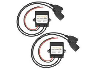 2PCS DC 12V 24V to 5V 6A 30W Dual USB Female DC Step Down Converter Power Adapter Buck Module 2PCS DC 12V 24V to 5V 6A 30W Dual USB Female DC Step Down Converter Power Adapter Buck Module