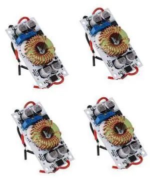 4 Packs 250W DC-DC Boost Converter Module - 10-40V to 10-50V Adjustable, 6A 150kHz Constant Voltage/Current Power Module 4 Packs 250W DC-DC Boost Converter Module - 10-40V to 10-50V Adjustable, 6A 150kHz Constant Voltage/Current Power Module