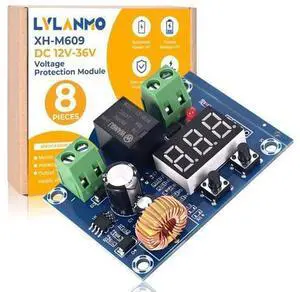 LYLANMO 8PCS DC Voltage Protection Digital Low Voltage Protector Disconnecting Switch Cut-Off Over-Discharge Protection Module for 12-36V Lead Acid Lithium Battery LYLANMO 8PCS DC Voltage Protection Digital Low Voltage Protector Disconnecting Switch Cut-Off Over-Discharge Protection Module for 12-36V Lead Acid Lithium Battery