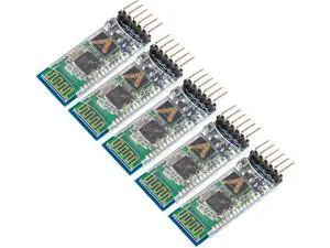 5PCS HC-05 Wireless Bluetooth Receiver RF Serial Transceiver Module Master Slave Integrated Bluetooth Module 6 Pin Wireless Serial Port Communication BT Module 5PCS HC-05 Wireless Bluetooth Receiver RF Serial Transceiver Module Master Slave Integrated Bluetooth Module 6 Pin Wireless Serial Port Communication BT Module