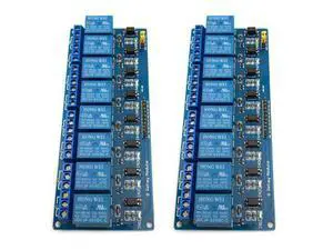 FainWan 2pcs 8 Channel DC 5V Relay Module with Optocoupler for UNO R3 MEGA 2560 1280 DSP ARM PIC AVR STM32 Rasp-Berry Pi FainWan 2pcs 8 Channel DC 5V Relay Module with Optocoupler for UNO R3 MEGA 2560 1280 DSP ARM PIC AVR STM32 Rasp-Berry Pi