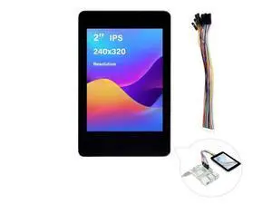 2inch IPS Touch Screen Compatible with Raspberry Pi 5/4B/3B+/3B/Pi Zero/Zero W/Pi Zero 2W/Pico/Pico W/Pico 2/Pico 2W/ ESP32, 240x320 Resolution Capacitive Touch LCD Display, I2C SPI Interface 2inch IPS Touch Screen Compatible with Raspberry Pi 5/4B/3B+/3B/Pi Zero/Zero W/Pi Zero 2W/Pico/Pico W/Pico 2/Pico 2W/ ESP32, 240x320 Resolution Capacitive Touch LCD Display, I2C SPI Interface