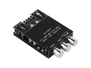 Bluetooth Amplifier Board 2.0CH 100W*2 Mini Audio AMP with Treble and Bass Control, BT and AUX Inputs, DC 9-24V Stereo AMP Module for Home Speakers, Update Version APP Control Bluetooth Amplifier Board 2.0CH 100W*2 Mini Audio AMP with Treble and Bass Control, BT and AUX Inputs, DC 9-24V Stereo AMP Module for Home Speakers, Update Version APP Control