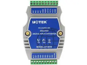 UOTEK Digital 8 Channel Optical Isolated Wet Contact I/O Input Module Controller IO RS-232 RS-485 Adapter Modbus-RTU Support Wet and Dry Node Input UT-5518 UOTEK Digital 8 Channel Optical Isolated Wet Contact I/O Input Module Controller IO RS-232 RS-485 Adapter Modbus-RTU Support Wet and Dry Node Input UT-5518