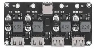 4 - Way DC Converter Module for .0 QC3.0, USB Mobile Phone Charging Board with 90% - 97% Efficiency, Over - Voltage and Short Circuit Protection, Output 3-12V Auto Adjust for 4 - Way DC Converter Module for .0 QC3.0, USB Mobile Phone Charging Board with 90% - 97% Efficiency, Over - Voltage and Short Circuit Protection, Output 3-12V Auto Adjust for