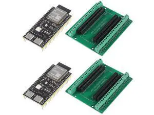 2Sets ESP32 S3 Development Board 2.4G WiFi BT Module Internet of Things ESP32-S3-WROOM-1 N16R8 MCU 44Pin 8M PSRAM with Expansion Adapter 2Sets ESP32 S3 Development Board 2.4G WiFi BT Module Internet of Things ESP32-S3-WROOM-1 N16R8 MCU 44Pin 8M PSRAM with Expansion Adapter