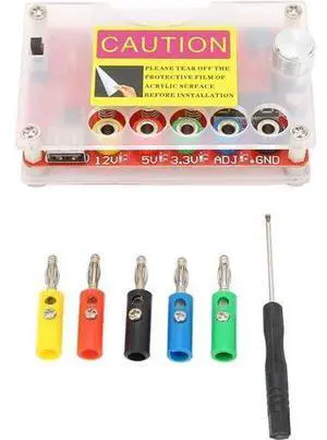 New Version ATX Power Supply Breakout Board and Acrylic Case Kit,ADJ Adjustable Voltage Knob,Touch Sensor Switch,Support 3.3V,5V,12V and1.8V-10.8V (ADJ) Output Voltage New Version ATX Power Supply Breakout Board and Acrylic Case Kit,ADJ Adjustable Voltage Knob,Touch Sensor Switch,Support 3.3V,5V,12V and1.8V-10.8V (ADJ) Output Voltage
