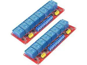 2PCS 12V Relay Module With Optocoupler Isolation - High and Low Level Trigger - Red Board (8 Channel) 2PCS 12V Relay Module With Optocoupler Isolation - High and Low Level Trigger - Red Board (8 Channel)