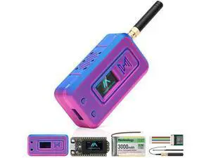 Meshnology ESP32 LoRa V4 Development Board +L76 GNSS Module +3000mAh Battery +Purple Case, ESP32-S3 SX1262 LoRa WiFi Bluetooth 2MB PSRAM 16MB Flash 915MHz Antenna OLED Support GPS Solar for Meshtastic Meshnology ESP32 LoRa V4 Development Board +L76 GNSS Module +3000mAh Battery +Purple Case, ESP32-S3 SX1262 LoRa WiFi Bluetooth 2MB PSRAM 16MB Flash 915MHz Antenna OLED Support GPS Solar for Meshtastic
