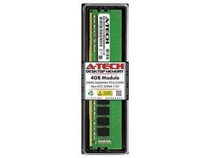 A-Tech 4GB DDR4 2666 MHz UDIMM PC4-21300 (PC4-2666V) CL19 DIMM Non-ECC Desktop RAM Memory Module A-Tech 4GB DDR4 2666 MHz UDIMM PC4-21300 (PC4-2666V) CL19 DIMM Non-ECC Desktop RAM Memory Module