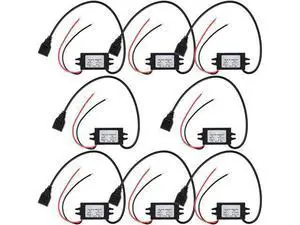 Weewooday 8 Pieces 12v to 5v Dc Converter Buck Module USB Output Power Adapter Dc Car Power Converter Regulator Weewooday 8 Pieces 12v to 5v Dc Converter Buck Module USB Output Power Adapter Dc Car Power Converter Regulator