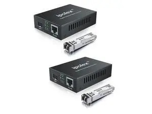 ipolex Gigabit Multi-Mode LC Fiber to Ethernet Media Converter with 2*SFP Modules, 1.25G Fiber Optic to Ethernet Converter, 1000Base-SX to 10/100/1000Base-TX, 850nm, MMF, up to 550-m/1804 ft, 2 Pack ipolex Gigabit Multi-Mode LC Fiber to Ethernet Media Converter with 2*SFP Modules, 1.25G Fiber Optic to Ethernet Converter, 1000Base-SX to 10/100/1000Base-TX, 850nm, MMF, up to 550-m/1804 ft, 2 Pack