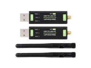 Waveshare 2PCS USB to LoRa Data Transfer Module, Based On SX1262, Suitable for Data Acquisition in Industry and Agriculture-TCXO Crystal oscillator-2PCS Version Waveshare 2PCS USB to LoRa Data Transfer Module, Based On SX1262, Suitable for Data Acquisition in Industry and Agriculture-TCXO Crystal oscillator-2PCS Version