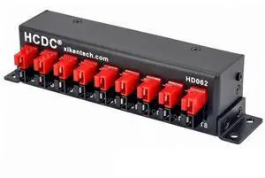 HCDC HD062 8 Output DC Power Distribution Block Module for 15/30/45A Connects HCDC HD062 8 Output DC Power Distribution Block Module for 15/30/45A Connects