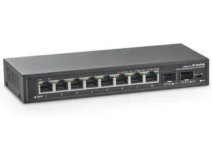 MokerLink 8 Port 2.5Gigabit Ethernet Switch with 2x10G SFP Slot, 8 x 2.5G Base-T Ports, VLAN Isolation, Metal Unmanaged Fanless Small Network Switch MokerLink 8 Port 2.5Gigabit Ethernet Switch with 2x10G SFP Slot, 8 x 2.5G Base-T Ports, VLAN Isolation, Metal Unmanaged Fanless Small Network Switch