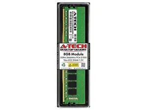 A-Tech 8GB DDR4 2666 MHz UDIMM PC4-21300 (PC4-2666V) CL19 DIMM Non-ECC Desktop RAM Memory Module A-Tech 8GB DDR4 2666 MHz UDIMM PC4-21300 (PC4-2666V) CL19 DIMM Non-ECC Desktop RAM Memory Module