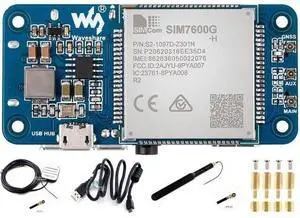 SIM7600G-H 4G HAT Module for Raspberry Pi and PC,Support LTE Cat-4 4G 3G 2G Communication and GNSS Positioning,Global Band,up to 50Mbps Uplink, 150Mbps Downlink SIM7600G-H 4G HAT Module for Raspberry Pi and PC,Support LTE Cat-4 4G 3G 2G Communication and GNSS Positioning,Global Band,up to 50Mbps Uplink, 150Mbps Downlink