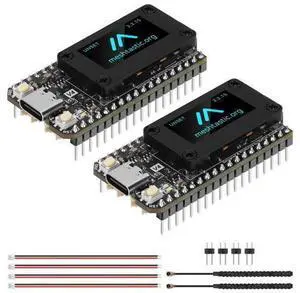 YELUFT 2 Pack Pre-soldered ESP32 LoRa V4 Development Board Integrated ESP32-S3, 27dBm High Power SX1262 Chip, 0.96" OLED Display, Supports Triple Data Transmission Methods for Meshtastic YELUFT 2 Pack Pre-soldered ESP32 LoRa V4 Development Board Integrated ESP32-S3, 27dBm High Power SX1262 Chip, 0.96" OLED Display, Supports Triple Data Transmission Methods for Meshtastic