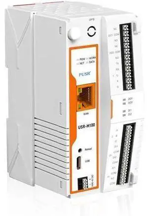 Ethernet Server Remote IO Edge Computing Gateway MQTT/SSL RS485/232/Ethernet Modbus RTU to TCP Json Modbus Polling USR-M100 Ethernet Server Remote IO Edge Computing Gateway MQTT/SSL RS485/232/Ethernet Modbus RTU to TCP Json Modbus Polling USR-M100