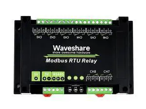 Waveshare Industrial Modbus RTU 8-ch Relay Module with RS485 Interface Multi Isolation Protection Circuits Comes with an ABS Enclosure Waveshare Industrial Modbus RTU 8-ch Relay Module with RS485 Interface Multi Isolation Protection Circuits Comes with an ABS Enclosure