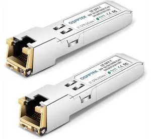 1.25G SFP RJ45 Copper Module, 10/100/1000BASE-T Gigabit SFP to RJ-45 Mini-GBIC Ethernet Transceiver for Ubiquiti UF-RJ45-1G, MikroTik, Supermicro Reach 100m - 2Pack 1.25G SFP RJ45 Copper Module, 10/100/1000BASE-T Gigabit SFP to RJ-45 Mini-GBIC Ethernet Transceiver for Ubiquiti UF-RJ45-1G, MikroTik, Supermicro Reach 100m - 2Pack