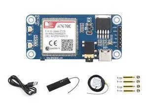 Waveshare Cat-1/GSM/GPRS/GNSS HAT, Compatible with Raspberry Pi, Based On A7670E Module, LTE Cat-1 / 2G Support, GNSS Positioning Waveshare Cat-1/GSM/GPRS/GNSS HAT, Compatible with Raspberry Pi, Based On A7670E Module, LTE Cat-1 / 2G Support, GNSS Positioning