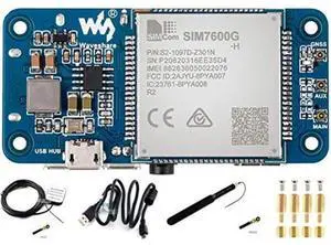 SIM7600G-H 4G HAT Module for Raspberry Pi and PC,Support LTE Cat-4 4G 3G 2G Communication and GNSS Positioning,Global Band,up to 50Mbps Uplink, 150Mbps Downlink SIM7600G-H 4G HAT Module for Raspberry Pi and PC,Support LTE Cat-4 4G 3G 2G Communication and GNSS Positioning,Global Band,up to 50Mbps Uplink, 150Mbps Downlink