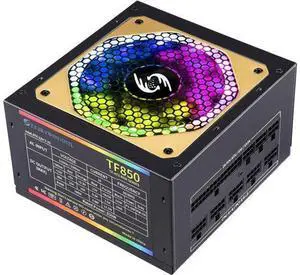 850W PSU Fully Modular RGB Power Supply Full Voltage 110-240V Standard ATX Form Factor with 24pin Motherboard Power Whisper-Quiet 120mm FDB Fan Active PFC for Desktop Gaming PC 850W PSU Fully Modular RGB Power Supply Full Voltage 110-240V Standard ATX Form Factor with 24pin Motherboard Power Whisper-Quiet 120mm FDB Fan Active PFC for Desktop Gaming PC