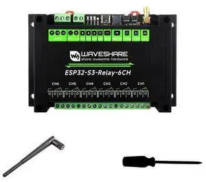 Waveshare Industrial 6-Channel ESP32-S3 WiFi Relay Module, Supports WiFi/Bluetooth/RS485 Control, Onboard RS485 / Pico HAT Interfaces, with Multiple Isolation Protection Circuits Waveshare Industrial 6-Channel ESP32-S3 WiFi Relay Module, Supports WiFi/Bluetooth/RS485 Control, Onboard RS485 / Pico HAT Interfaces, with Multiple Isolation Protection Circuits