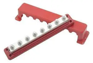 Gloaso Bus Bar Copper 12V-48V DC /300V AC 600A Large Busbar with 8 X 3/8"(M10) Posts Terminals Power Distribution Block, Heavy Duty Battery Buss Bar Module Powerbar 600 Amp with Cover, Red Gloaso Bus Bar Copper 12V-48V DC /300V AC 600A Large Busbar with 8 X 3/8"(M10) Posts Terminals Power Distribution Block, Heavy Duty Battery Buss Bar Module Powerbar 600 Amp with Cover, Red