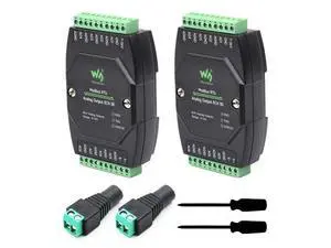 Waveshare 2PCS Industrial 8-Ch Analog Output Module, 12-Bit DA Conversion, Supports 8-Ch Simultaneous Voltage Output, DC 7~36V Wide Voltage Power Supply, Modbus RTU Protocol, Rail-Mount Support Waveshare 2PCS Industrial 8-Ch Analog Output Module, 12-Bit DA Conversion, Supports 8-Ch Simultaneous Voltage Output, DC 7~36V Wide Voltage Power Supply, Modbus RTU Protocol, Rail-Mount Support