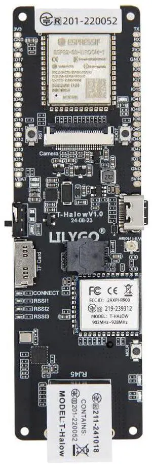 T-Halow 915MHz ESP32-S3 Development Board | Wi-F. Bluetooth, TF-Card, Camera, TTGO T-Halow 915MHz ESP32-S3 Development Board | Wi-F. Bluetooth, TF-Card, Camera, TTGO
