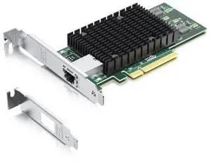 10Gb RJ45 PCI-E Network Card NIC, Compare to Intel X540-T1, with Intel X540-BT2 Chip, Single RJ45 Ports, PCI Express X8, Ethernet Converged Network Adapter Support Windows/Linux/VMware 10Gb RJ45 PCI-E Network Card NIC, Compare to Intel X540-T1, with Intel X540-BT2 Chip, Single RJ45 Ports, PCI Express X8, Ethernet Converged Network Adapter Support Windows/Linux/VMware