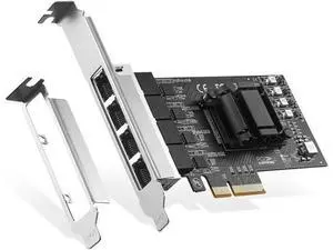 4 Ports 2.5G PCIe Network Card, RTL8125B LAN Controller, 2500/1000/100Mbps RJ45 Ethernet NIC Adapter, Support PXE for Windows/Linux 4 Ports 2.5G PCIe Network Card, RTL8125B LAN Controller, 2500/1000/100Mbps RJ45 Ethernet NIC Adapter, Support PXE for Windows/Linux